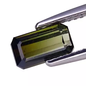 1.305CTS Green yellow natural tourmaline octagon cut loose gemstones - Picture 1 of 2