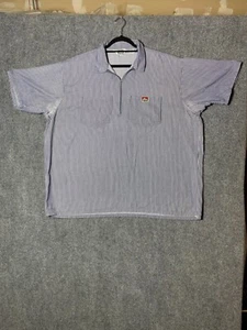Ben Davis Hemd blau weiß Herren Gr. 3XL gestreift Baumwollmischung 1/2 Reißverschluss - Bild 1 von 13
