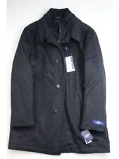 Hart Schaffner Marx Mens Coat Black Large L Layered Single Breasted #198