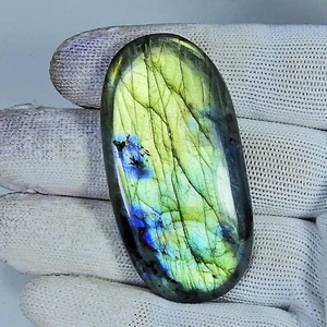 120 Cts. Labradorite Cabochon Natural Quality Loose Gemstone 56x29x08 mm AB07-53 - Picture 1 of 4