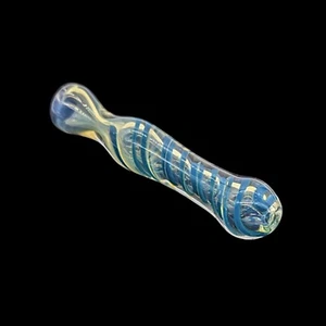 3,25" Glas Rauchen Chillum Pfeife türkis - Bild 1 von 4