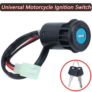 2 Wire Universal Motorcycle ATV Bike Ignition Barrel Key Quad On- Off Switch NEW - Bild 1 von 6
