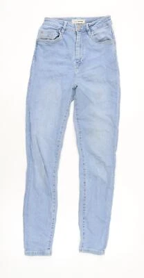 Pantalones de mezclilla para mujer Pimkie azul mezcla de algodón cónicos talla 4 L26,5 pulgadas cremallera regular Foto 1 de 4