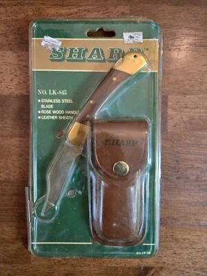 NEW Vintage Sharp knife LK-845 .Stainless steel blade, Rosewood handle, sheath - Image 1 of 4