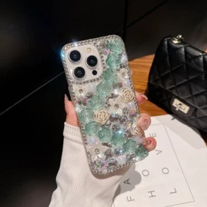 For Xiaomi Redmi Flash Diamond Rose Case Glitter Phone Cover Back Hot Women Girl - Picture 1 of 16