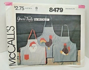 McCall's 8479 Full Bib Unisex Style Schürze 1982 Schnittmuster Neu - Bild 1 von 4