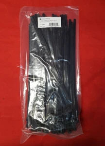 Monoprice Releasable cable tie 12" 50LBS-100pcs/Pack-Black    MONOPRICE 5801 - Picture 1 of 2