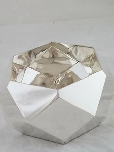 Tazón Modernista Multifacético Sterling TIFFANY & CO Diseño GEOMÉTRICO Portugal - Imagen 1 de 5