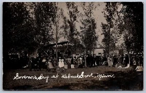 K15/ Walnut Grove Minnesota RPPC Postkarte um 1910 Gouverneurstag 105 - Bild 1 von 4