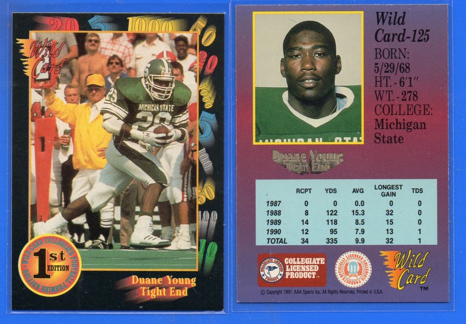 1991 Wild Card Draft Duane Young #125 - Image 1 of 1