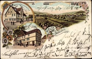 Litho Oedelsheim Oberweser Hessen, Gasthaus zum Hessischen Hof,... - 3813824 - Picture 1 of 2