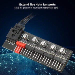 PWM-Lüfter-Hub 1- Bis 5-Wege-PC-CPU-Kühlung 4-poliger 3-poliger - Bild 1 von 22