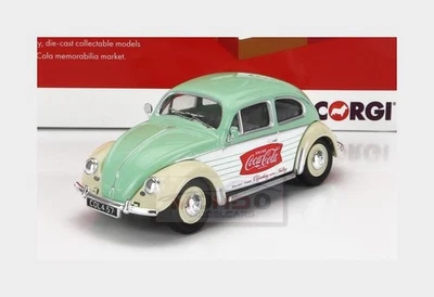 1:43 CORGI Volkswagen Beetle Maggiolino Coca-Cola 1951 Green White Beige CC01201 - Image 1 of 2