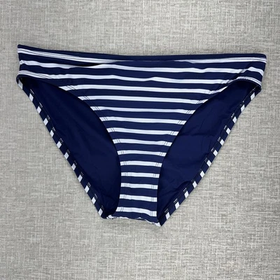 Tommy Bahama Swim Bikini Bottom Womens Medium Navy White Striped SS200514 - Image 1 of 4