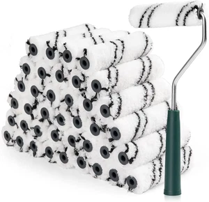 Microfiber Paint Roller 4 Inch, Small Paint Roller Covers (3/8-Inch Nap, 40 Pack - Picture 1 of 12