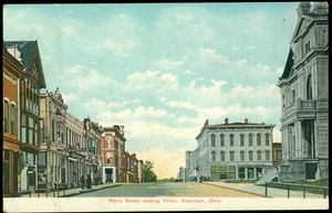 PERRY ST. LOOKING W. - NAPOLEON, OH POSTKARTE - Bild 1 von 1