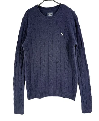 Abercrombie & Fitch Men's 80% Wool Knitted Pullover SIZE S - Image 1 of 4