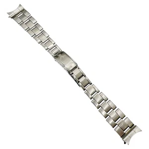 Rolex Oyster Remache Pulsera 7205 19mm Acero Inoxidable Corona Grande Reloj Correa - Imagen 1 de 7