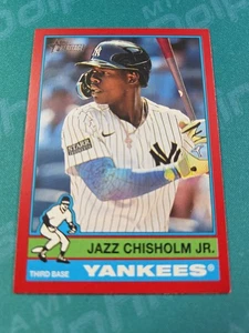 2025 Topps Heritage Jazz Chisholm Jr. Red Border Variation No. 33 Yankees de Nueva York  - Imagen 1 de 2