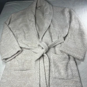 Barefoot Dreams kuscheliger schicker Morgenmantel Gr. 3 (XL) Schalkragen Langarm Gürteltasche - Bild 1 von 8