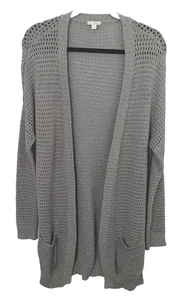 Cárdigan Gap Mujer Frente Abierto Suéter Talla M Gris Malla Tejido Mangas Dolman - Imagen 1 de 10