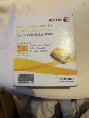 Xerox 108R00950 Cyan Ink 6 Pack ColorQube 8870 Genuine Box Is Abit Banged Up - Image 1 of 3