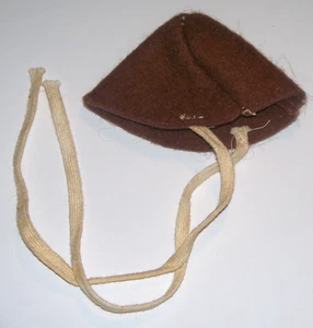 VINTAGE BETSY MCCALL MC CALL 8" DOLL BROWN WOOL HAT CAP BONNETT - Picture 1 of 2