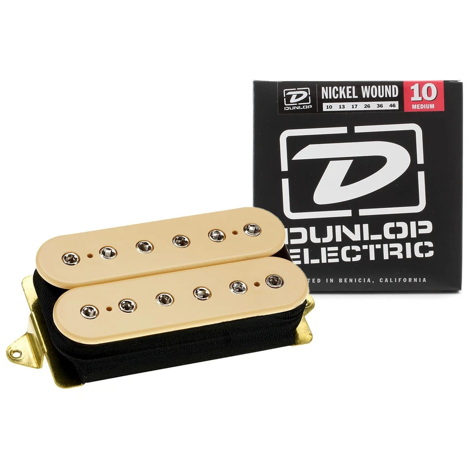 DiMarzio DP104 F-Spaced Super 2 Humbucker Pickup, Cream w/ Strings - Image 1 of 1