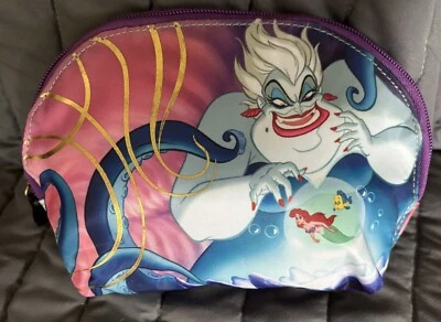 Ursula Little Mermaid Disney London SOHO Cosmetic bag Make Up Pouch 9" X 5" X 3" - Image 1 of 4