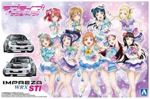Aoshima 1/24 Model Itasha Car Love Live Sunshine Subaru GRB Impreza WRX STI '10 - Picture 1 of 3