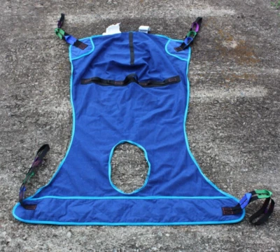 Eslinga de malla de cuerpo completo azul Invacare R116 cómoda apertura XL LIMPIO transferencia transporte Foto 1 de 4