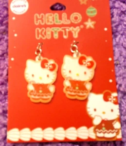 Claire's Exclusive Hello Kitty Christmas Earrings Sanrio 2024 Brand New - Picture 1 of 1