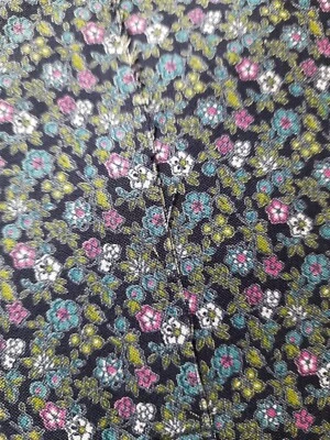 FLIRT & FLORA Stoff -  BLUMEN  BLAU - MEHRFARBIG 1,45 M x 1 Meter , B x L - Bild 1 von 4