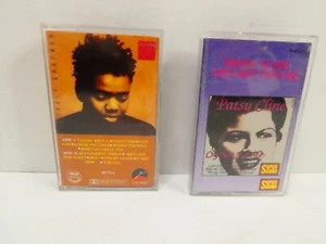 2 CASSETTE TAPES ORIGINAL PATSY CLINE TRACEY CHAPMAN - Picture 1 of 3