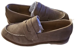 KELSI DAGGER Brooklyn Lens Womens Almond Suede Loafers Shoes Size 9 NIB - Picture 1 of 7