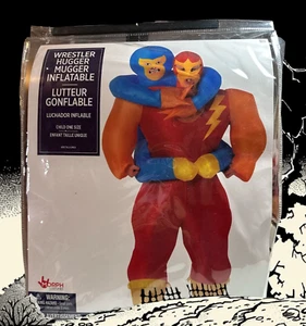 Wrestler Hugger Mugger Inflatable Costume Child One Size Halloween Party New - Picture 1 of 2