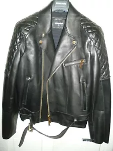 DSQUARED Leather Quilted Jacket, UK 38 / IT 48 RRP £2420 - Picture 1 of 8