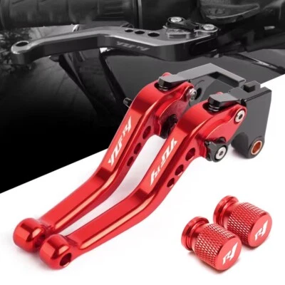CNC Short Clutch Brake Levers For YAMAHA YZF-R1 YZFR1 Adjustable Control Handles - Image 1 of 4