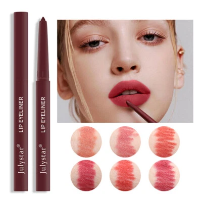 Matte Lipstick Lip Liner Pen Waterproof Velvet Nude Non-stick Cup Makeup Beauty! - Image 1 of 4