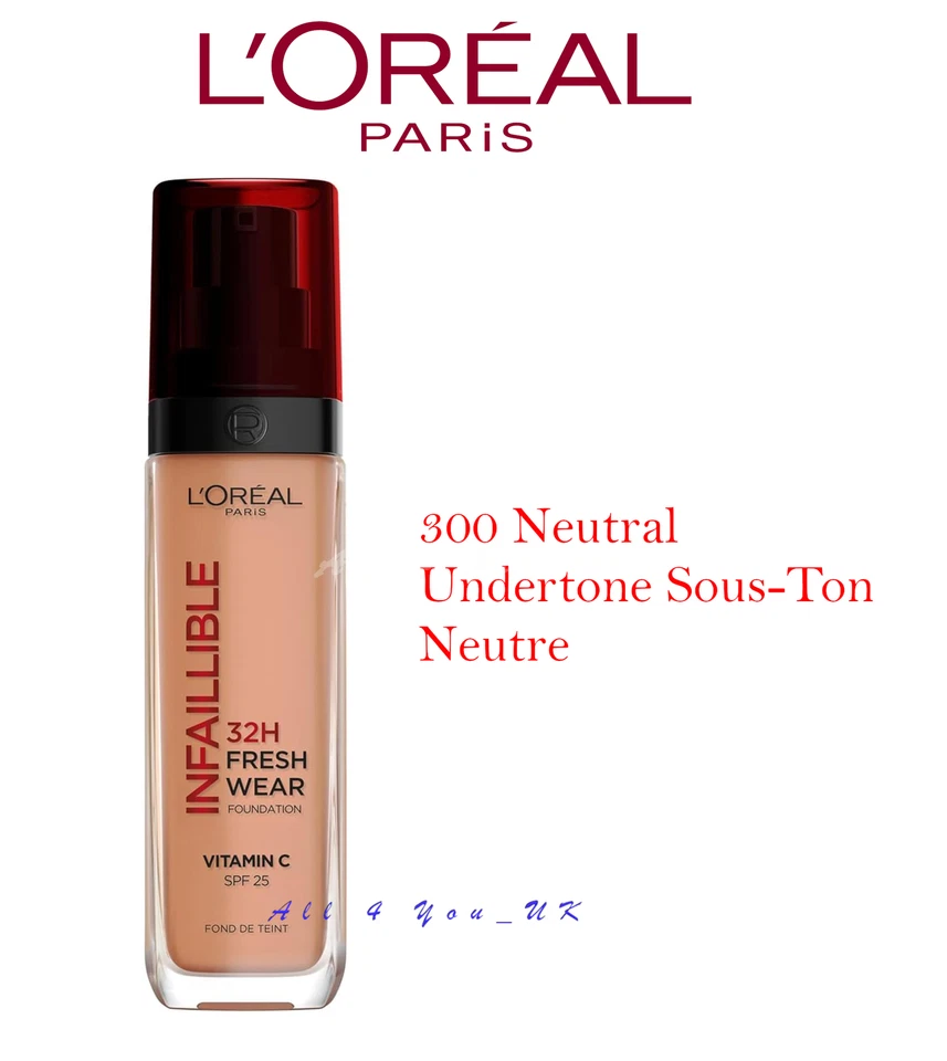 Base líquida L'Oréal Paris com vitamina C e FPS 25 300 neutra sob - Imagem 1 de 1