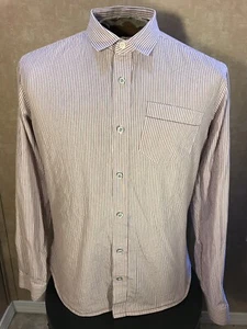 Descendant of Thieves by Dres Ladro Cotton L/S Striped Button Up Shirt Mens XL - Picture 1 of 7