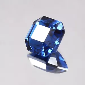 AAA 8 MM Natural Cornflower Blue Sapphire Loose Gemstone Cut Loose Asscher Cut - Picture 1 of 4