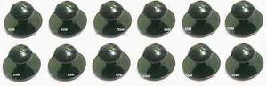 12 New Cheap Black Plastic Shirt studs Waiter Uniform Tuxedo Formal Costume set - Picture 1 of 1