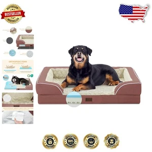 Waterproof & Machine Washable Extra Large Dog Bed - Orthopedic Support in Pink - Picture 1 of 8