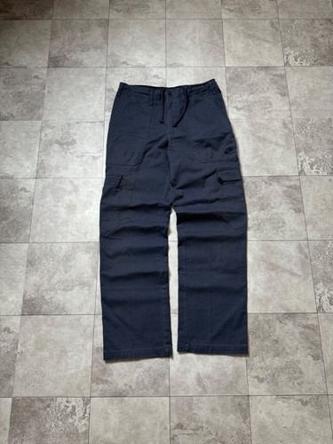 Pantaloni multitasche vintage Nike Oregon USA Cargo Y2K larghi blu scuro sbiaditi taglia M