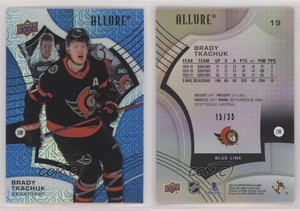 2021-22 Upper Deck Allure Blue Line /35 Brady Tkachuk #19