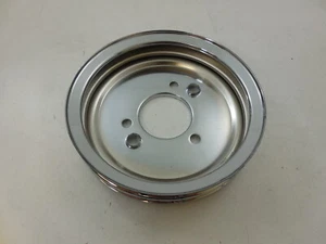 RPC R9816 BB Big Block Chevy Double Groove Crankshaft Pulley Chrome - Picture 1 of 1