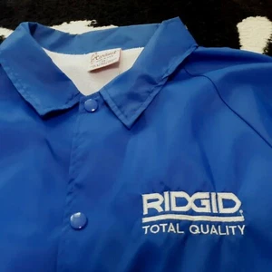 Ridgid Power Tools ~ Lightweight Embroidered Rain Jacket for over Shirt ~ XL - Picture 1 of 4
