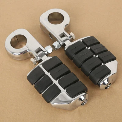 1-1/4" estriberas de carretera montaje de reposapiés aptas para Harley Road Glide Touring Softail Foto 1 de 4