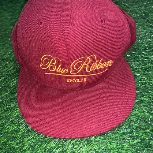 Nastro blu vintage Y2K sport (Nike) flat bill 7 misura 3 4 rosso oro